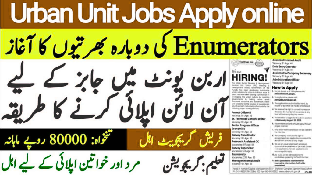 Urban Unit Jobs 2025