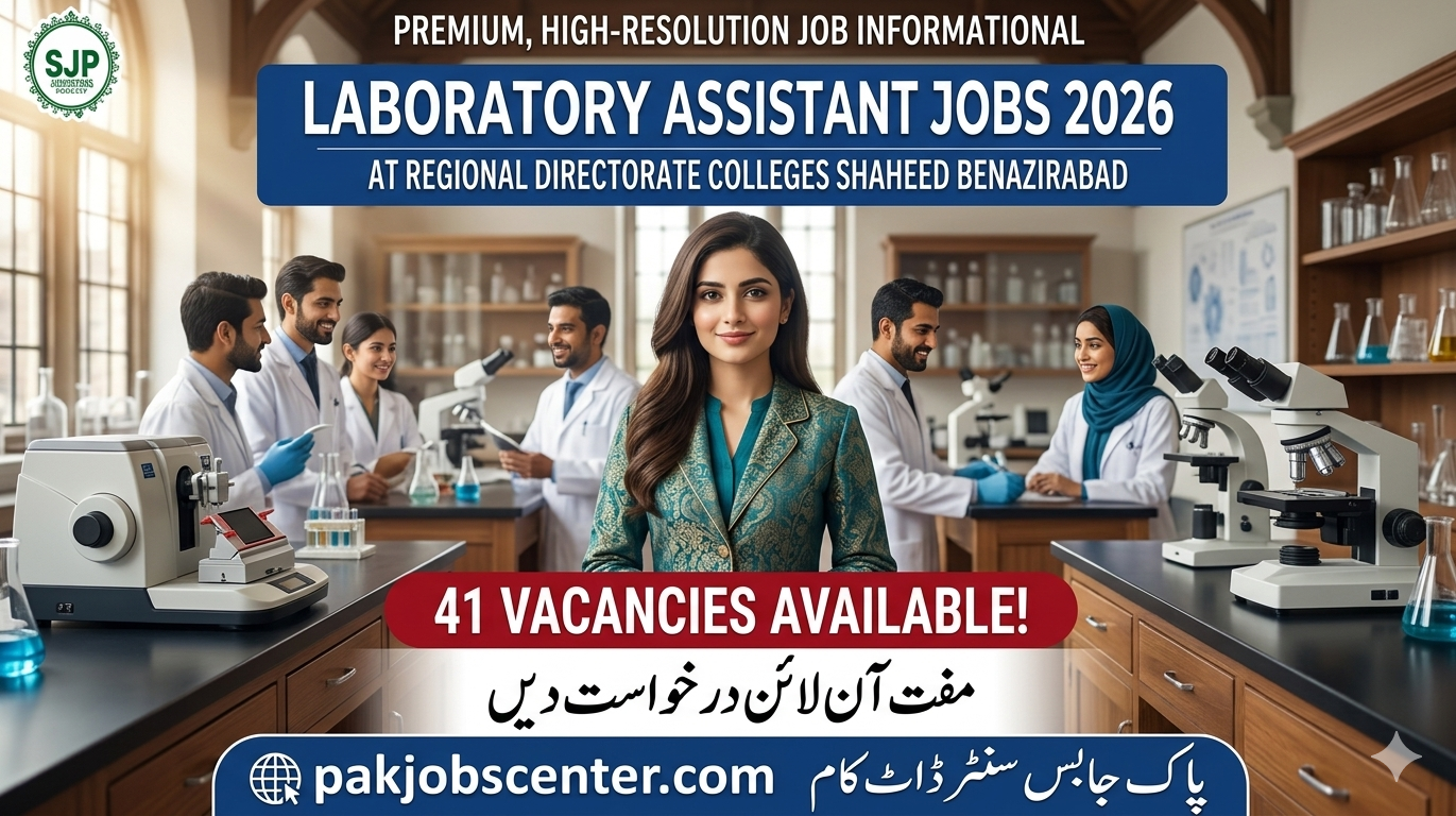 Laboratory Assistant Jobs 2026 – Regional Directorate Colleges Shaheed Benazirabad