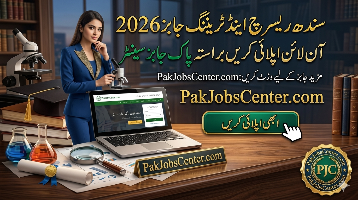 Sindh Research & Training Jobs 2026 – Apply Online via Sindh Job Portal